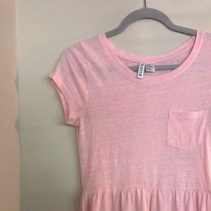 H&M pink babydoll T-shirt dress